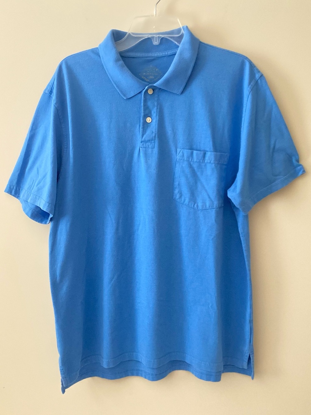 St. John’s Bay Men’s Blue Cotton Pocket Polo Shirt - L - Pre-owned